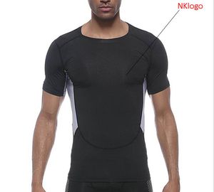 Fashion 2019 summer GYM Active Sport Fitness sweat football basketball training stretch short sleeve Quick Dry t shirts men