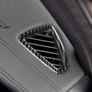 Fibra de carbono-styling de carbono de ar condicionado ar condicionado outlet frame decorativo capa adesivo guarnição para bmw x5 x6 e70 e71 f15 f16 acessórios