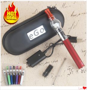 MOQ STKS M6 Wax Kit Glas Globe Atomizer EGO T Batterij Oplader E Sigaret Starters Kits voor Vaporizer Vape Pen ego Zipper Case Vapes