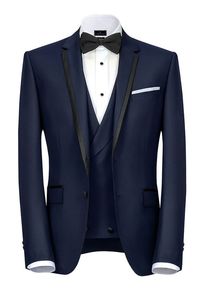 Newest Notch Lapel Handsome Groomsmen Two Buttons Wedding Groom Tuxedos Men Suits Wedding/Prom/Dinner Man Blazer(Jacket+Tie+Vest+Pants) 442