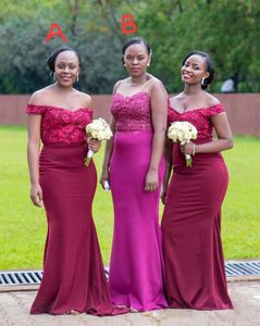 2020 Yeni Ucuz Afrika Meramid Gelinlik Modelleri Farklı Stilleri Aynı Renk Siyah Kız Örgün Gelinlik Modelleri Dantel Aplike Kapalı Omuz