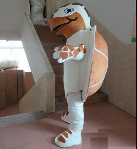 2019 Fabriksförsäljning Brown White Sea Turtle Mascot Kostymdräkt för vuxna att bära till salu