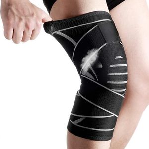 Hot Knee Pads Säkerhet Män Fitness Träning Tryck Cykling Stickning Knee Protector Knee Exercise Utrustning Basket Sport Fotboll Fotboll