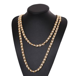 Partihandel-Fashion Luxury Designer överdriven Golden Metal Chain Pearl Multi Layer Choker Sweater Statement Halsband för kvinna