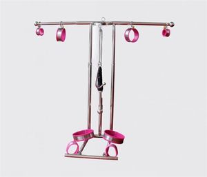 Sex Furniture Factory Price Fixed Bondage Restrains Device With Vagina Plug Anal Hook Handcuffs Ankle Cuffs Slave Training Force Kneel Frame