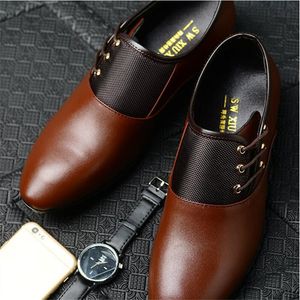 Gorąca sprzedaż - Mężczyźni Klasyczne Mężczyźni Skórzane Buty Dress Coiffeur Męskie Czarne buty Formalne Zapatos de Hombre de Vestir Formalne Ekkek Ayakkabi Klasik