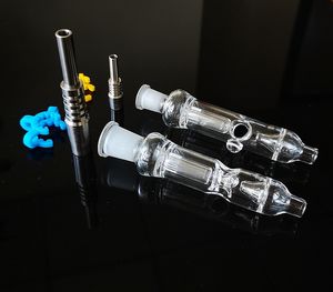 Atacado mini coletor de ncector pequeno NC kits com titânio prato Dabber prato 10mm 14mm tubos de vidro quartzo ponta plástico keck clips DHL grátis