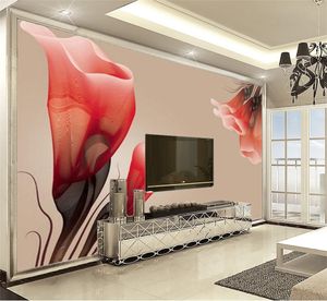 Custom Space 3d Wallpaper 3D Floral Wallpaper Digital Printing HD Decorative Wall Paper Beautiful Wall paper