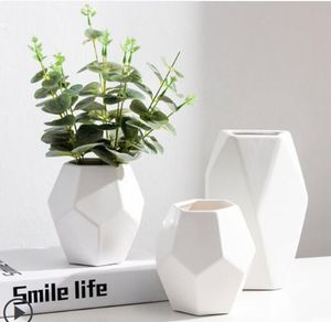 Nordic home creative decoration room bedroom dining room flower arrangement ceramic geometric vase decoration small furnishings