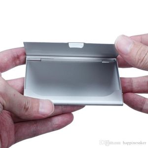 Business Name Credit ID Card Case Holder Aluminium Busikskort Holder Card Files Aluminium Silver Color