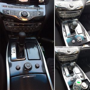 Para infiniti m37 q70 m25 2013-2017 painel de controle central interior maçaneta da porta 5d fibra de carbono adesivos decalques estilo do carro accessorie