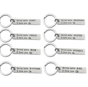 Family Drive safe car key chain New style Stainless steel keychain Creative key chain free shipping