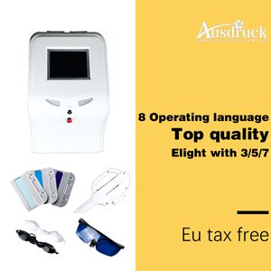 Taxa de imposto da UE Super Elight IPL máquina de remoção de cabelo da pele enrugamento da pele pigmento poderoso tratamento