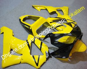 Motorbike Body Kit para Honda Feeding CBR900RR 929 2000 2001 CBR929 900RR 00 01 RR Amarelo Black Motorcycle Fairings Set (moldagem por injeção)