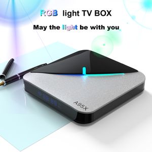 Wholesale usb skype for sale - Group buy A95X F3 Air RGB Light TV Box Amlogic S905X3 Android GB GB Dual Wifi A95XF3 X3