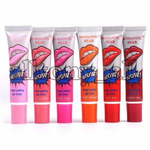 Grenzüberschreitende ROMANTIC BEAR Color Foundation Primer Make-up lässt sich nicht abnehmen Sexy Lipgloss Tränen ziehen Mund rote Lippen Honigkosmetik