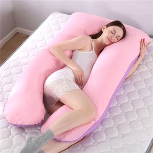 Super mjuk varm kristall sammet multifunktionella kudde sidopuddar tvättbar plysch U-formad napkudde för gravida kvinnor