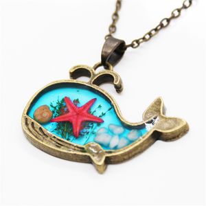 Starfish Pendant Necklace For Women Boho Jewelry Ocean Beach Party Gift Vintage Chain Charms Necklaces Dried flower necklace