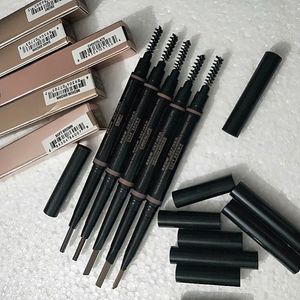 قلم حواجب مزدوج من Beauty MAKEUP BROW CRAYON EBONY ناعم داكن متوسط الشوكولا البني