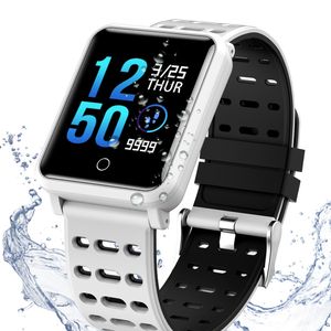 N88 Smart Watch Blodtryck Hjärtfrekvensmätare Armband Fitness Tracker Vattentät Passometer Smart Armbandsur för iOS Android iPhone
