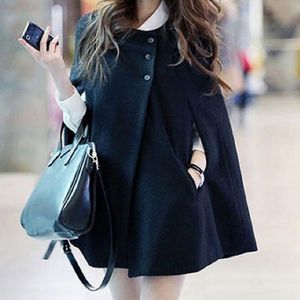 Women Sleeveless Coats Winter Cloak Button Coat Fashion Solid Tops Women Elegant Loose Long Coat Shawl Windbreaker