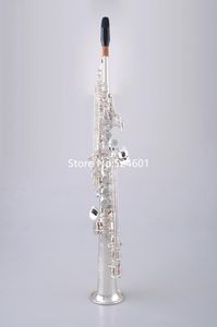 Venda quente MARGEWATE Hetero Soprano S-902 B Plano saxofone de bronze prateado instrumentos musicais com caso Bocal