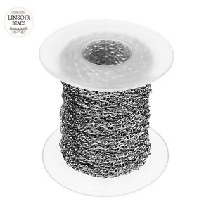 Fashion-ll 2mm 2.5mm Width Silver Tone Stainless Steel Twisted Singapore Chain Jewelry Bulk Chains for Necklace Jewelry Making