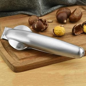 Pinza de castaña de acero inoxidable, alicates para nueces, cascador de nueces de Metal, abridor de nueces, herramientas de cocina, utensilios de corte