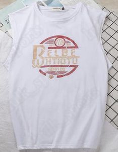 70夏のノースリーブスポーツとフィットネスベスト男性ルースTシャツ綿走行ベストトレンド服ボトムアウズアウズウェア快適な50