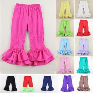 Детские девочки летние брюки 16 сплошные конфеты для девочек многоцветные эластичные полосы хлопчатобумажные брюки лето 1-7 т.