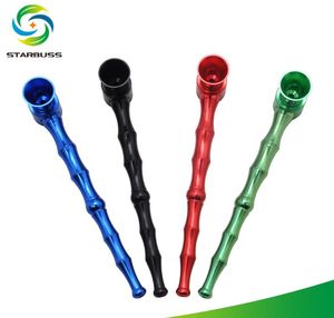 The new type of revolving metal straight-pole pipe with bamboo-shaped removable tobacco is easy to carry and clean