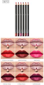 Matte Lip Pencil 6 Stück pro Set Nude Labial Line natürliche feuchtigkeitsspendende Inhaltsstoffe Konturstift für die Lippen