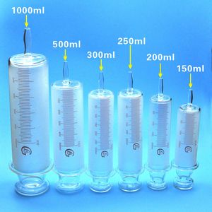 150ml/200ml/250ml/300ml/500ml/1000ml All Glass Syringes Large sausage device Glass sample extractor Glass Injector large caliber