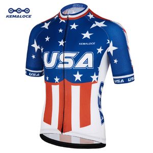 USA Navy International Men Cycles Jersey New American Sport Dirt Outdoor Bike Uniform Shim Sleeve Proチーム自転車服を着る