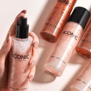 ICONIC London Prep Makeup Glow Highlight Spray Primer, original leuchtende Farbe, 120 ml, Make-up der Marke Maquillage