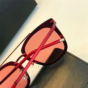 도매 디자이너 선글라스 SL 28 금속 광장 트렌드 인기있는 스타일 최고 품질의 uv400 보호 야외 안경 케이스
