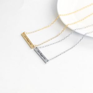 "LOVE" Minimalist Rose Gold Color Bar Necklace Simply Horizontal Love Arrow for Women free shipping