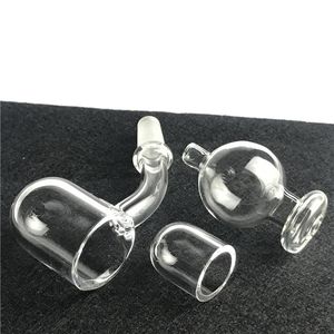 25mm 3mm Kalın Kuvars Yuvarlak Banger Nargile ile Banger Tırnak Eğimli Üst Domeless Ekleme Cam Carb Caps Sigara Çivi Ekler Kapak