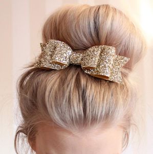Cute Cekiny Big Bow Opaski Baby Boutique Bows Akcesoria do włosów z aligatora Designer Clip dla dziewczyn