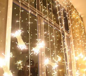 3 x 3m300 LED Sopel LED Curtain Fairy String Light Fairy Light Led Światła Boże Narodzenie na Wedding Home Garden Party Decor AC110V-220V