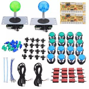 Empurre dupla Jogador Arcade DIY Kit Game Controller LED Joystick Botão Encoder Board