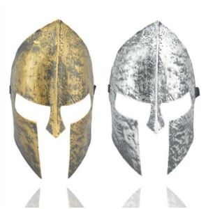 Vintage Spartan Warrior Mask Knight Hero Venetian Masquerade Full Face Masks för Halloween Dekoration Tillbehör Varm försäljning