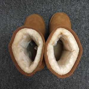 Hot Sale-Australian Women's Snow Boots Classic Leather Suede Läder Vattentät Vinter Varm Stövlar Märke IVG Designer Skor Kod EU34-43
