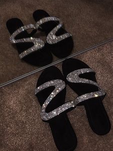 2019ホットスタイルの女性の靴水のドリルサンダルスリッパシューズクリスタルホット販売送料無料