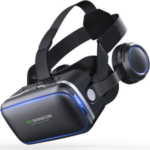 VR Capacete Casque Realidade Virtual Glasses 3 D 3D óculos com fone de ouvido para iPhone Android Smartphone Smartphone estéreo