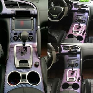 For Peugeot 3008 2013-2018 Interior Central Control Panel Door Handle 3D 5D Carbon Fiber Stickers Decals Car styling Cutted Vinyl313R