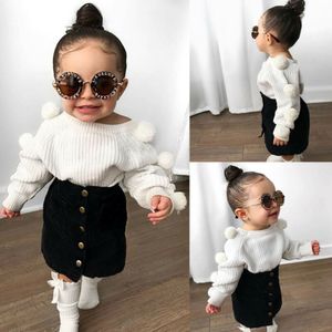 TODDLER BABILIDADE BEBLE GIRLABLABLET TOPS+BUTTOM MINI SAUTA RECULOS QUENTES QUENTES DE