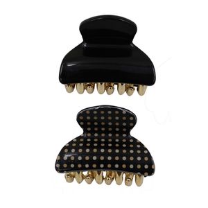 4CM Acrilico Bling Bulldog Fenicotteri Morsetto per artiglio per capelli Accessorio per capelli da donna Un set di due mini clip leggere Finitura lucida