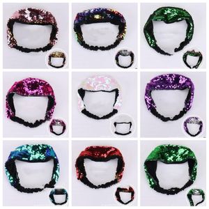 Baby Headband Mermaid Girls Sequins Hairband Kids Reversible Glitter Hair Bands Infant Headwraps Hair Accessories Photography Props C3826