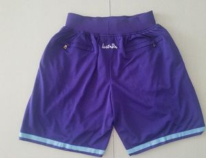 Nova equipe vintage shorts de beisebol com bolso com zíper roupas de corrida cor roxa apenas feito tamanho S-XXL